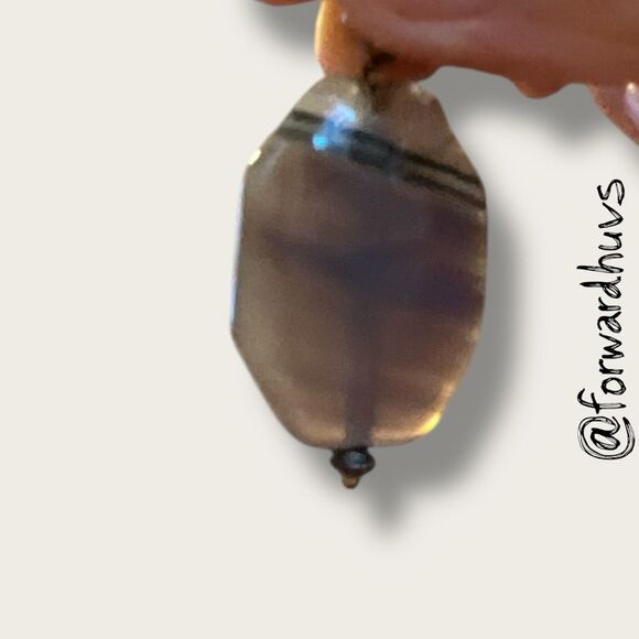 Natural Agate Stone Pendant – Polished Finish, Gradient Bands, Metal Bail - Picture 7 of 9
